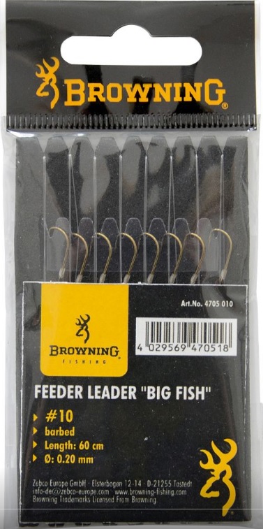 Browning Feeder Leader Big Fish FC Gr.12 bronze 2,7kg,6,0lbs Ø0,19mm 60cm 5Stück 