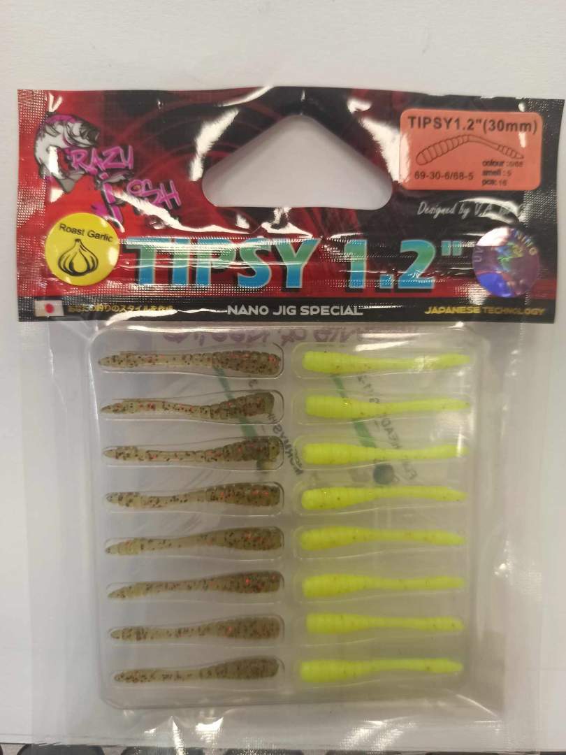 Crazy Fish Tipsy 30 mm barva 6/68 16 kusů příchuť česnek