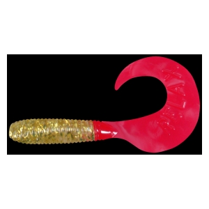 Relax Gumová nástraha Twister Standard 4 cm 5 ks CLEAR-GOLD GLITTER, RED, 