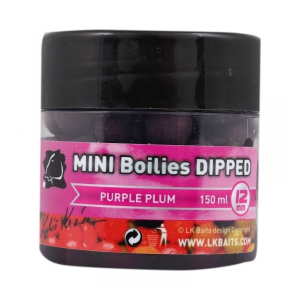 LK Baits  Mini Boilies in Dip Purple Plum 12mm 150 ml