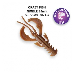 Crazy Fish Nimble 8cm floating color 14 motor oil