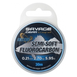 Savage Gear Fluorocarbon SEMI-SOFT  SEABASS 30M 0.39MM 8.04KG 17.72LB CLEAR 