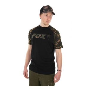 Fox International Tričko Black/Camo Raglan T-Shirt vel. M