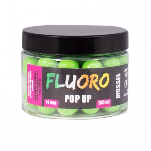 LK Baits Fluoro Pop-up Mussel 14mm (zelená) 150 ml