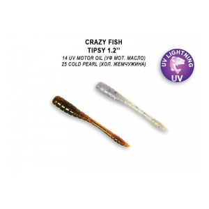 Crazy Fish Tipsy 30 mm barva 14/25 16 kusů příchuť česnek