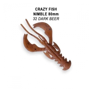 Crazy Fish Nimble 8cm floating color 32 dark beer