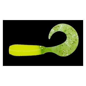 Relax Gumová nástraha Twister Standard 4 cm 3 ks Yellow-Green Glitters