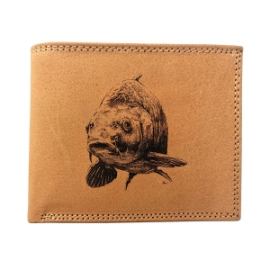 MERCUCIO Pánská peněženka ze světlé kůže - Kapr