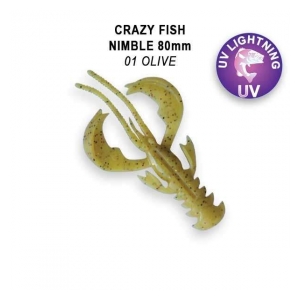 Crazy Fish Nimble 8cm floating color 1 olive