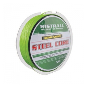 Mistrall Pletená Šňůra S Ocelovým Jádrem Admuson Steel Core 5 m - 0,09 mm 10,8 kg