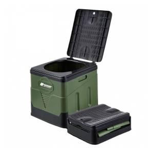 Holdcarp Akční set - kempingová přenosná skládací toaleta Portable Toi + toaletní příslušenství Toi Garbage kit