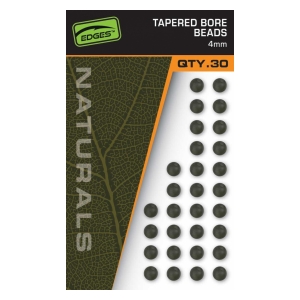 Fox International Gumové korálky EDGES™ Naturals Tapered Bore Beads - 4mm