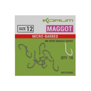 Korum Háčky Xpert Maggot Hooks Micro-Barbed Velikost 12 