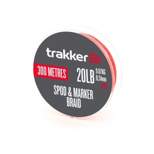 Trakker Products  Šňůra - Spod & Marker Braid 20lb, 9,07kg, 0,24mm, 300m - Red