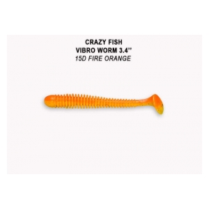 Crazy Fish Gumová nástraha Vibro Worm 8,5cm barva 15D Floating