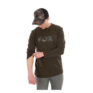 Fox International Tričko s dlouhým rukávem Khaki/Camo LS T-Shirt vel. M