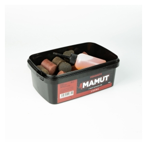 Mikbaits Mamut 500 g combo - Mamut peletový mix + 60 ml lososový olej