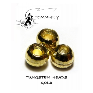 Tommi Fly Tungstenové fazetové hlavičky - zlaté - velikost 5,5 mm 10 ks