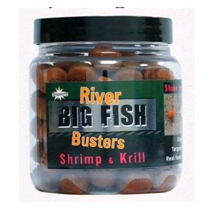 Dynamite Baits Boostrované dumbles Big Fish River Hookbaits Shrimp & Krill Busters 120g