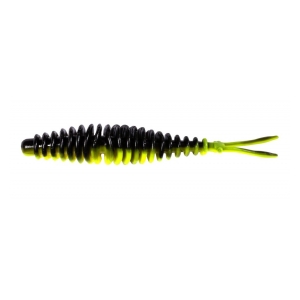 Quantum Magic Trout T-Worm V-Tail neonová žlutá/černá Sýr 6,5 cm 1,5 g 6ks