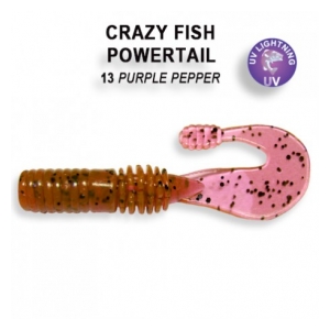 Crazy Fish Gumová nástraha Powertail 7 cm - barva 13, příchuť česnek-5ks