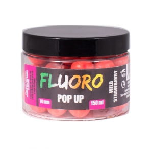 LK Baits Fluoro Pop-up Wild Strawberry 14mm (červená) 150 ml