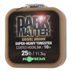 Korda Ztužená šňůrka Dark Matter Tungsten Coated Braid Brown 25lb 10m
