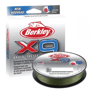 BERKLEY Pletená šňůra X9 0,20MM LOW VIS GREEN-1m - Nutné dokoupit cívku kód: 12025