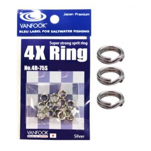 VanFook  4x Ring 4R-75S pevnostní kroužky 90lb/40kg 13ks