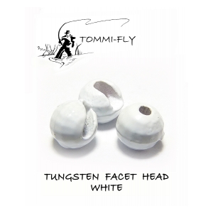 Tommi Fly Tungstenové fazetové hlavičky 2 mm 20 ks - Bílé
