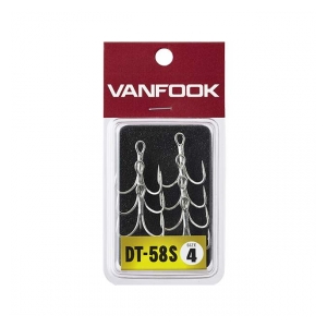 VanFook Trojháčky DT-58S velikost 2/0, balení 4ks