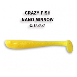 Crazy Fish Nano Minnow 4cm barva 3 banana
