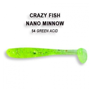 Crazy Fish Nano Minnow 4cm barva 54 green acid