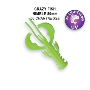 Crazy Fish Nimble 8cm floating color 6 chartrouse