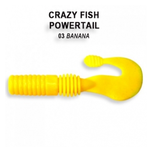 Crazy Fish Gumová nástraha Powertail 7 cm - barva 3, příchuť česnek-5ks