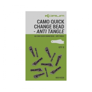 Korum Převleky Camo Quick Change Bead Anti Tangle 8 ks