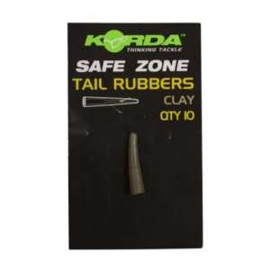Korda Převleky Safe Zone Tail Rubbers 10ks Clay