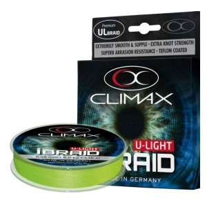 Climax Pletená šňůra iBraid U-Light neon-zelená - 135m 0,10mm / 7,5kg
