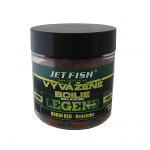Jet Fish Vyvážené boilie Legend range 250ml 20mm Robin Red - Brusinka