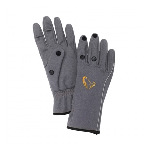 Savage Gear Rukavice Softshell Glove Grey vel. L