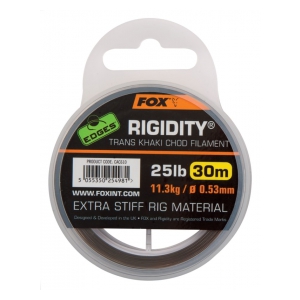 Fox International Edges Rigidity Chod Filament 0.53mm 25lb x 30m - trans khaki