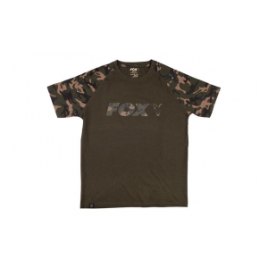 Fox International Tričko Khaki/Camo Chest Print T-shirt vel. XL