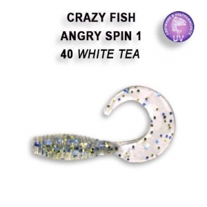 Crazy Fish Angry spin 2,5cm barva 40 white tea