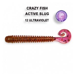 Crazy Fish Gumová nástraha ACTIVE SLUG 7,1 cm - barva12, příchuť česnek-8ks