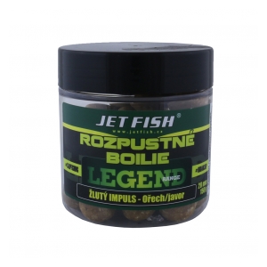 Jet Fish Rozpustné boilie Legend Range 250ml 20mm Žlutý Impuls Ořech/Javor