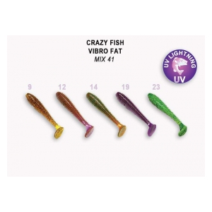 Crazy Fish Gumová nástraha Vibro Fat 7,1cm - barva mix M41