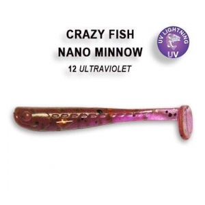 Crazy Fish Nano Minnow 4 cm barva 12 Ultraviolet