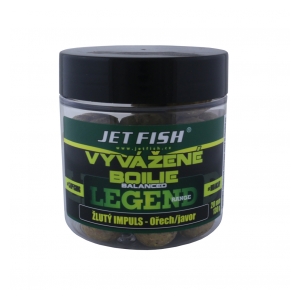 Jet Fish Vyvážené boilie Legend range 250ml 20mm Žlutý Impuls Ořech/Javor