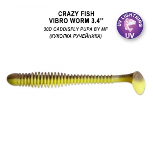 Crazy Fish Gumová nástraha Vibro Worm 8,5 cm barva 30D