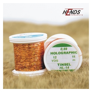 Hends Holographic tinsel 0,69mm 10m - Oranžová